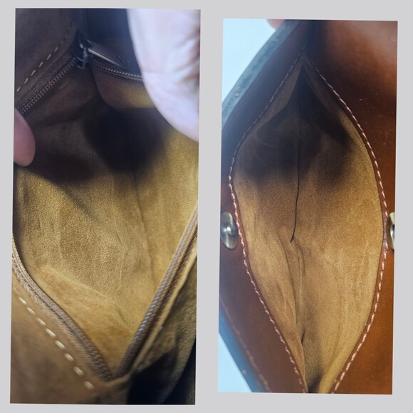 NWOT Patricia Nash Bacoli Cavo Border Tooled Leather Crossbody Tan brown - Picture 4 of 10